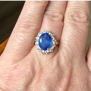 Timelessly elegant 14k tanzanite and diamond ring